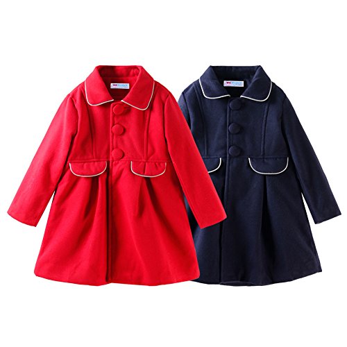 girls navy dress coat