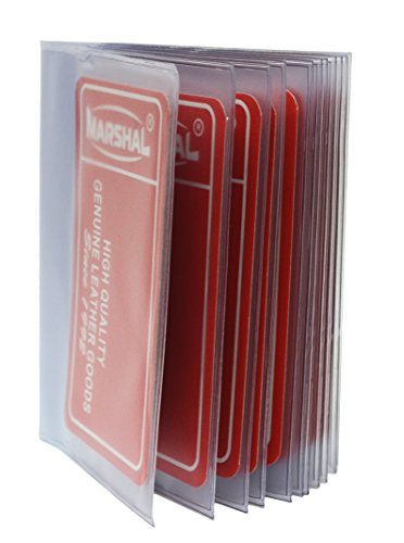 Set of 2 - 12 Page Plastic Replacement Wallet Inserts for Pictures or Credit Cards