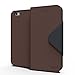 iPhone 6S Case, Cellto PU Leather Wallet Cover Stand and Reversible Magnetic Flap [Lifetime Warranty] Flip Cover for Apple iPhone 6 (2014) / iPhone 6S (2015) - Brown/Black