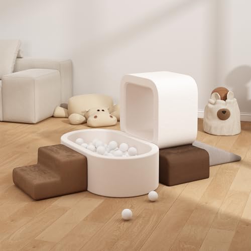 BanaSuper Modular Educational Foam Blocks | Indoor Motor Skills Game for Children EN71 Certified | Foam Climbing Blocks with Ball Pool (No Ball) | Foam Ball Pond