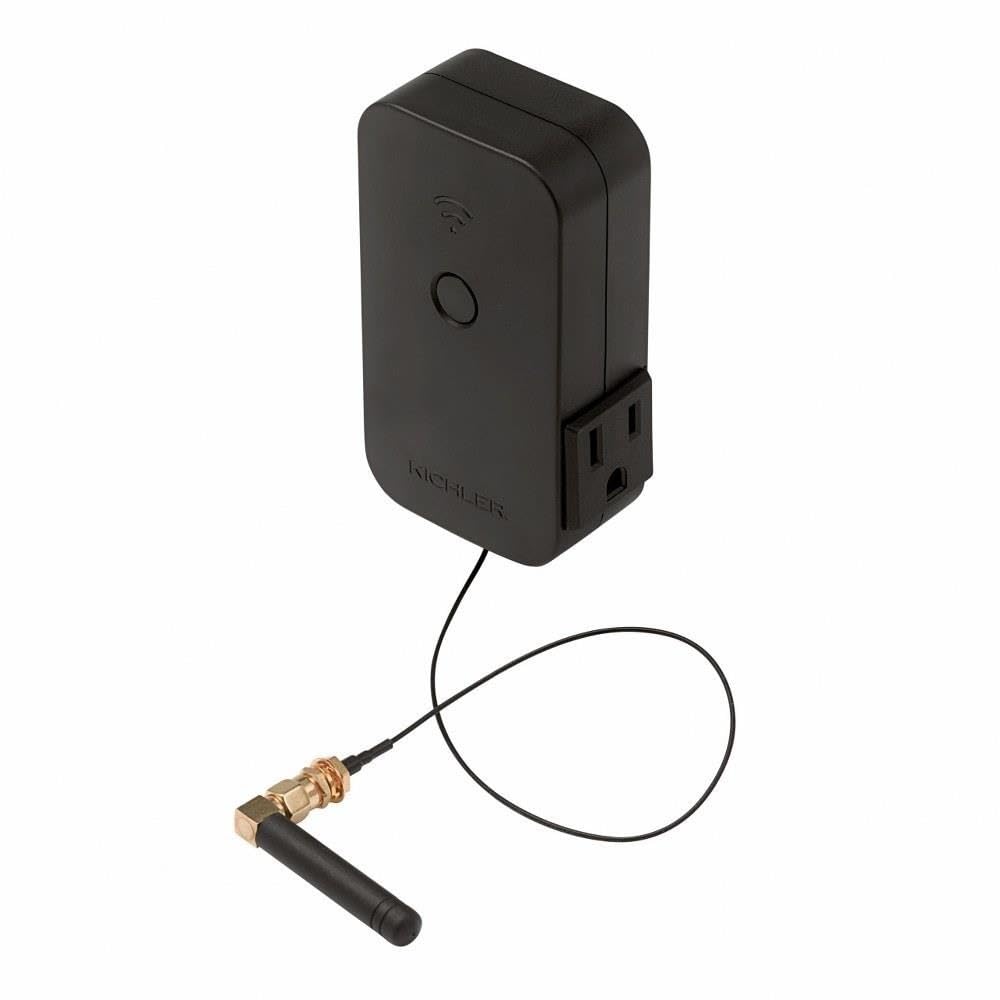 Photo 1 of Kichler Smart Control Timer in Black, Wi-Fi Enabled Landscape Lighting Automation (2.5" W x 2.25" H x 4" L), 16085BK