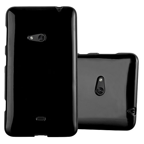 Cadorabo Case works with Nokia Lumia 625 in JELLY BLACK (Design JELLY)  Shockproof Scratch Resistant Gel Case Protective Shell Bumper Skin Back Cover