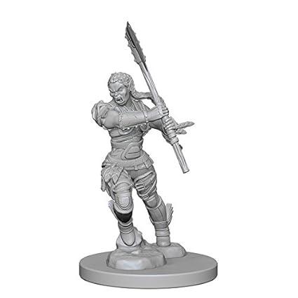 Pathfinder: Deep Cuts Unpainted Miniatures: Half-Orc Female Barbarian