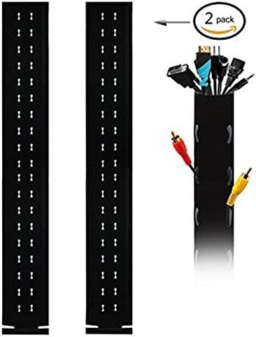 Cable Sleeve Management,Cord Management System for TV / Computer / Home Entertainment, 40 inch Flexible Cable Sleeve Wrap Cover Organizer (Pack of 2)
