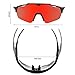 GIEADUN Polarized Sports Sunglasses Cycling Glasses Baseball Sunglasses with 3 lenses,Fishing,Ski Running Golf (black, Large)
