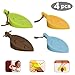Door Stopper Wedge Finger Protector, 4 Pack Premium Cute Colorful Leaf Style