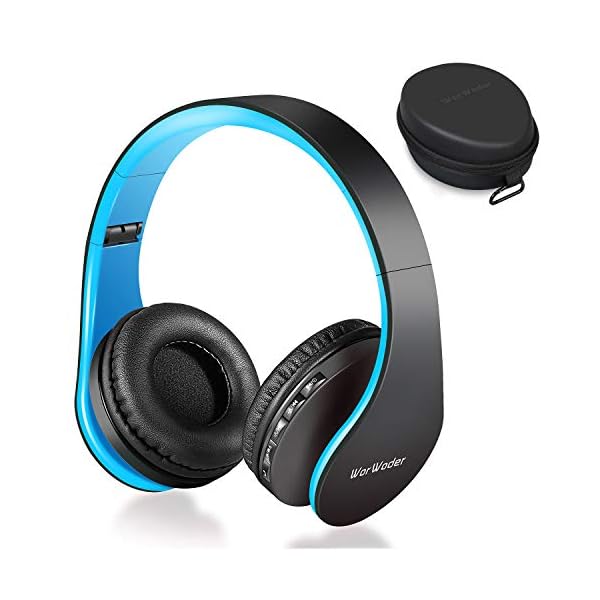 Wireless-Bluetooth-Over-Ear-Stereo-Foldable-Headphones-Wireless-and-Wired-Mode-Headsets-with-Soft-Memory-Protein-Earmuffs-Built-in-Mic-for-Mobile-Phone-TV-PC-Laptop-Black-Blue Wireless Bluetooth Over Ear Stereo Foldable Headphones, Wireless and Wired Mode Headsets with Soft Memory-Protein…
