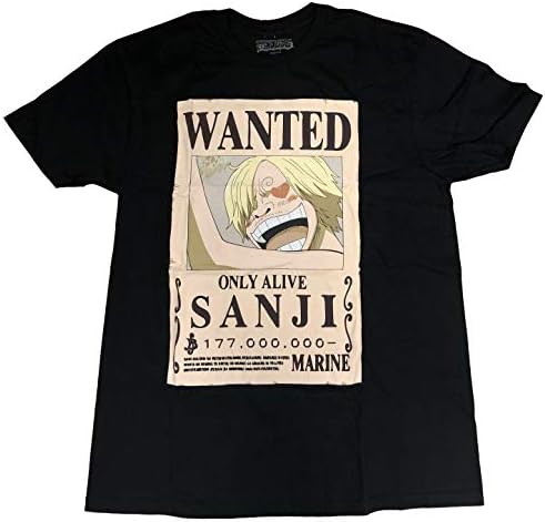 One Piece Sanji Bounty T Shirt Officially Licensed X Large Black Pricepulse