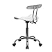 Flash Furniture Elliott Vibrant White and Chrome Swivel Task Office Chair with Tractor Seat