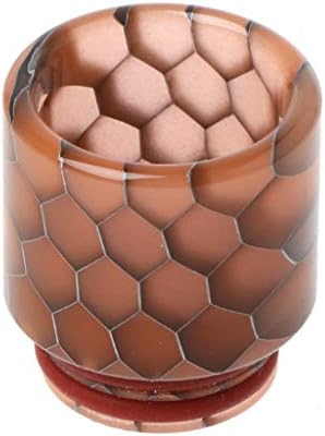 shaoyanger 810 Drip Tip Connector Luminous Resin Snake Skin Wide Bore Mouthpiece Electronic E-Cigarette Accessory (Orange)