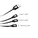 (2Pack)Multi Charging Cables,J2CC 3.3Ft Premium Quality 3 in 1 Multi Charger Cable with 8 Pin Lightning, USB C, Micro USB Charger Connector for Android & iPhone Smartphones, iPad Tablets