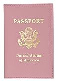 Marshal USA Gold Logo Passport Cover Holder for Travel