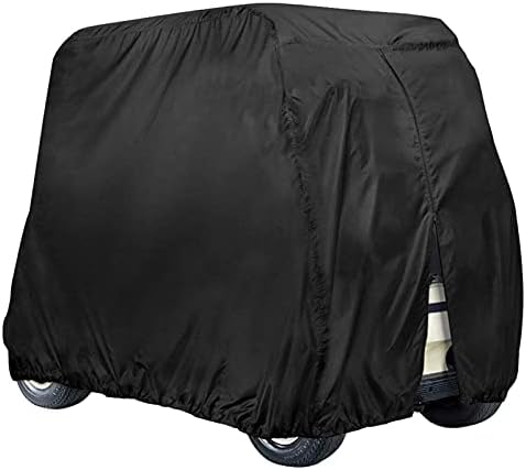 NEVERLAND Golf Cart Cover 4 Passenger,Waterproof Golf Cart Cover for EZ GO Club Car Yamaha Golf Carts, Sunproof Dustproof 4 Seat Club Car Cover (Up to 112 Inch)
