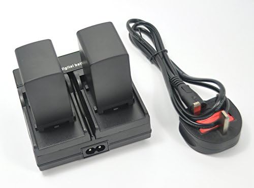 2x BP-827 Battery+Charger AC Dual for BP827 BP-807 BP-809 BP-819 BP-819D BP-827 BP-827D HG21 XA10 HF10 HF100 HF11 HG20 HG21 iVIS G10 S10 S11 HF10 HF100 HF11 HF20 HF21 LEGRIA HF G10 M300 M306 M31 M32