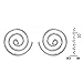 AeraVida Charming Round Swirl Maze Spiral .925 Sterling Silver Stud Earrings | Casual Sterling Silver Stud Earring for Women | Jewelry Gift for All Occasions