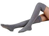 YUTIA Womens Girls Winter Over Knee Leg Warmer Knit Crochet Socks Leggings