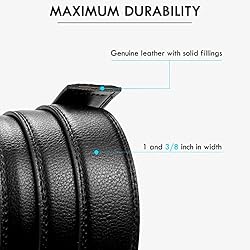 BOSTANTEN Mens Belt Leather Ratchet Dress Belt with