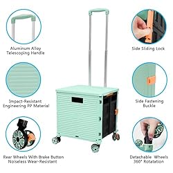 Foldable Utility Cart Folding Portable Rolling