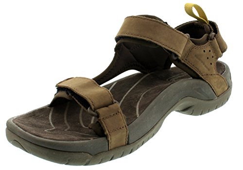 Teva men s tanza leather sandal,brown,11 m us