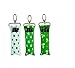 Chapstick Key Chain Holder with Clip Lip Balm Holder Four Leaf Clover Printed Chapstick St. Patrick Day Party Supply，3 Pack
