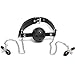 Black Leather Choker Collar With Open Mouth Ring Nip ple Clamps Clip (Black+White)