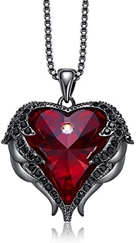 NEWNOVE Love Heart Pendant Necklaces for Women Made with Swarovski Crystals