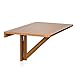 Furinno Mueller Wall-Mounted Drop-Leaf Folding Table, Blackoak