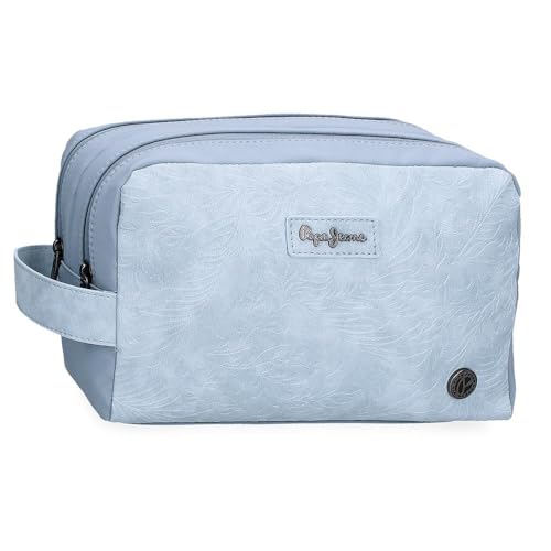 Jana Trousse de Toilette Bleue 26 x 16 x 12 cm Polyester avec détails en Cuir synthétique by Joumma Bags, Bleu, Talla única, Trousse de Toilette