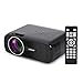 1500 Lumens LCD Mini Projector,LESHP LED Video Projector Home Projector with Free HDMI Support 1080P for Home Cinema Theater TV Laptop Game SD iPad iPhone Android Smartphone,Black