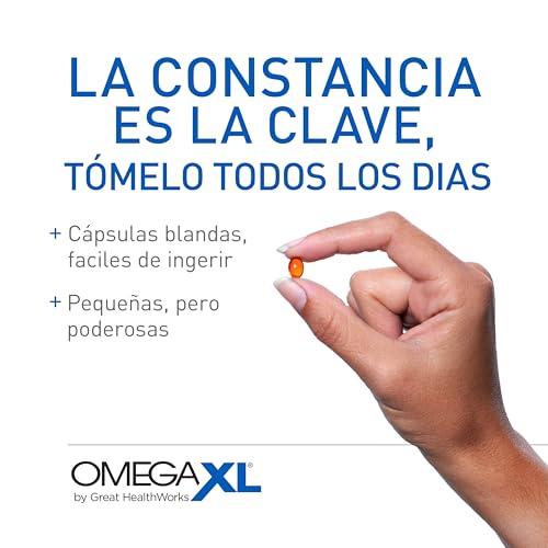 Suplemento de apoyo articular OmegaXL, para alivio - Suplemento muscular natural, aceite de mejillón de labios verdes, capsulas de gel blandas, sin fármacos, 60 unidades