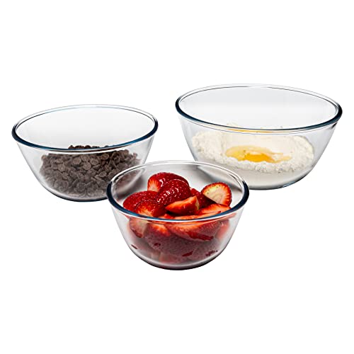 Simax Glass Mixing Bowls Set Borosilicate Glass Mixing Bowls for