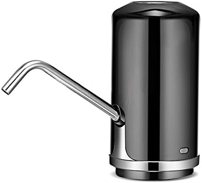 JINGHU Drinking Water Pump Bottled Water Automatic Pumping Dispenser Rechargeable Battery (Black-M)