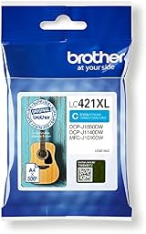 Brother LC421XLC Cyan High Yield Ink Cartridge Single Pack view 2