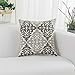 HWY 50 Grey Gray Decorative Throw Pillow Covers 18x18 Inch (1 Piece), Embroidered Cotton Farmhouse Cushion Cover Pillow Case for Sofa Couch Living Room Bed Bedroon, Floral Geometric