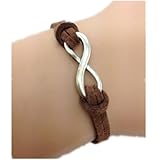 Healthtop Handmade Infinity Love Suede Brown Leather Rope Wrap Bracelets Friendship Bangle Unisex by Healthetop
