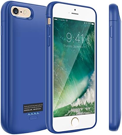 Modernway Battery Case for iPhone 6 Plus/6s Plus, 5500mAh Portable Charger Case, Rechargeable Extended Battery Charging Case for iPhone 6 Plus/6s Plus(5.5 inch)-Blue