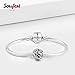 SOUFEEL Swarovski Hearts Love Charm 925 Sterling Silver Charms European Bracelets