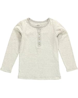 Little Girls' Sparkle Henley Tee (Toddler, Gray)