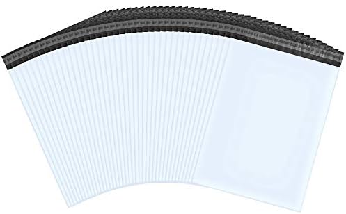 Poly Mailers, Haneye Envelopes Mailing Bags With Self Adhensive Strip, Waterproof and Tearproof Shipping Bags 100 Packs, 10x13 Inches White Postal Bags