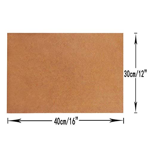 YIYATOO 12x16 (50 Pcs) Unbleached Parchment Paper Baking Sheets - Exact Fit for Your Half Sheet Pans - - Will Not Curl or Burn - Non-Toxic - Greaseproof