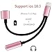 Support iOS 10.3 - Lightning to 3.5mm Audio Adapter, Betteck 2A 2 in 1 Lightning Charger and 3.5mm Earphones Jack Cable for Apple iPhone 7 7 Plus 6S 6 iPod iPad (Lightning- Rose Gold)