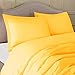 Nestl Yellow Duvet Cover Queen Size - Soft Double Brushed Queen Duvet Cover Set, 3 Piece, with Button Closure, 1 Duvet Cover 90x90 inches and 2 Pillow Shams
