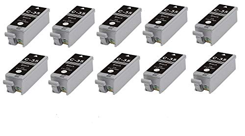 10X COMPATIBLE CANON PGI-35 BLACK INK CARTRIDGES FOR CANON PIXMA IP100, IP110, MINI 260,320. PGI-35BK