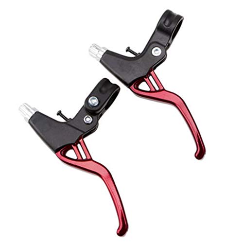 Maserfaliw Bike Brakes,2Pcs Mountain Bike V Brakes Set Replacement Fit for Most Bicycle, Folding Cycling Bicycle Brake Handle Lever Caliper Gear Tools Black Red