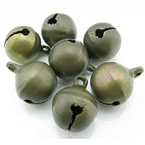 IDOXE 50Pcs Halloween Bells Copper Bell 10 Mm Jewelry Findings Pumpkin Jewelry Making Charms (Bronze Pet)