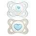 MAM Original Baby Pacifier, Nipple Shape Helps Promote Healthy Oral Development, Sterilizer Case, 2 Pack, 0-6 Months, Love & Affection/Boy