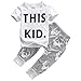 Little Boys Short Sleeve Letters Print T-Shirt and Cross Pants Outfit