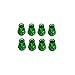 Parts - Cones Lego 1 x 1 without Top Groove (PACK of 8 - Trans. Green)