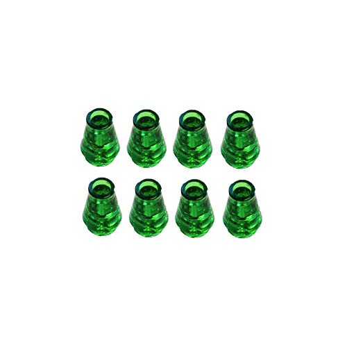 Parts - Cones Lego 1 x 1 without Top Groove (PACK of 8 - Trans. Green) Parts - Cones Lego 1 x 1 without Top Groove (PACK of 8 - Trans. Green)