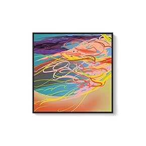 Framed Canvas Wall Art for Living Room, Bedroom Abstract Canvas Prints for Modern Home Decoration Ready to Hang - 16"x16" inches